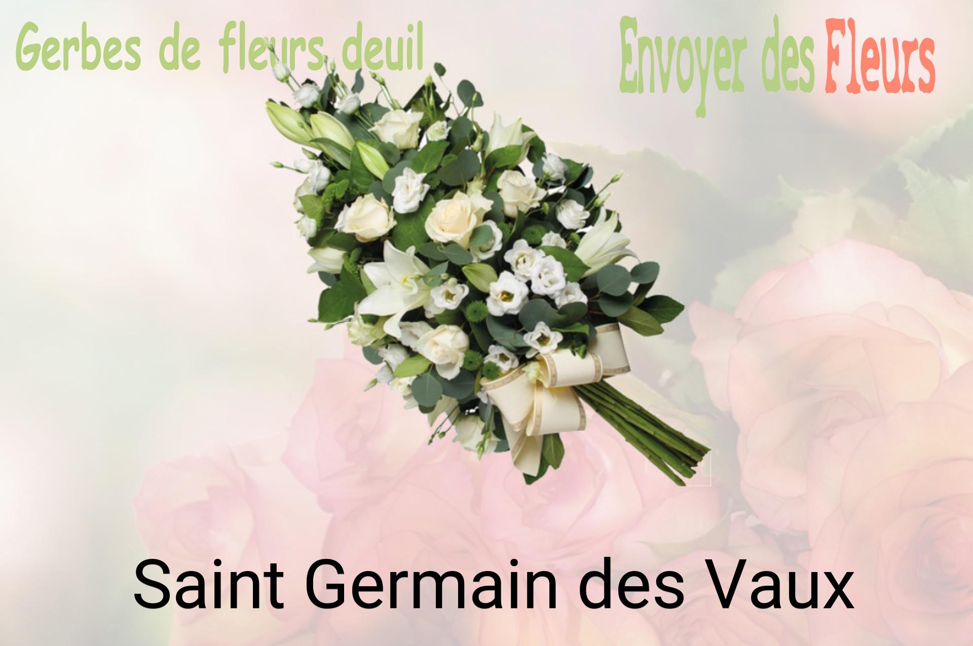 Gerbe de fleurs de deuil livrée à Saint-Germain-des-Vaux